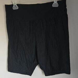 1X Womens Shein Polyester Black Shorts For Biking Workout Swim